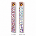 Sparkling Crystal USB-C Rechargeable Electric Lighter – Windproof Flameless Rose Gold Lighter for Women